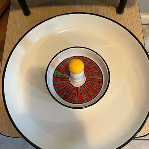 American Atelier Casino Royal Earthenware Dip & Platter Set. Great Condition!